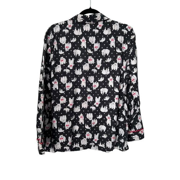 Victoria's Secret Sleepwear M Dreamer Dancing Polar Bears Flannel 2pc Pajama Set - Picture 3 of 16